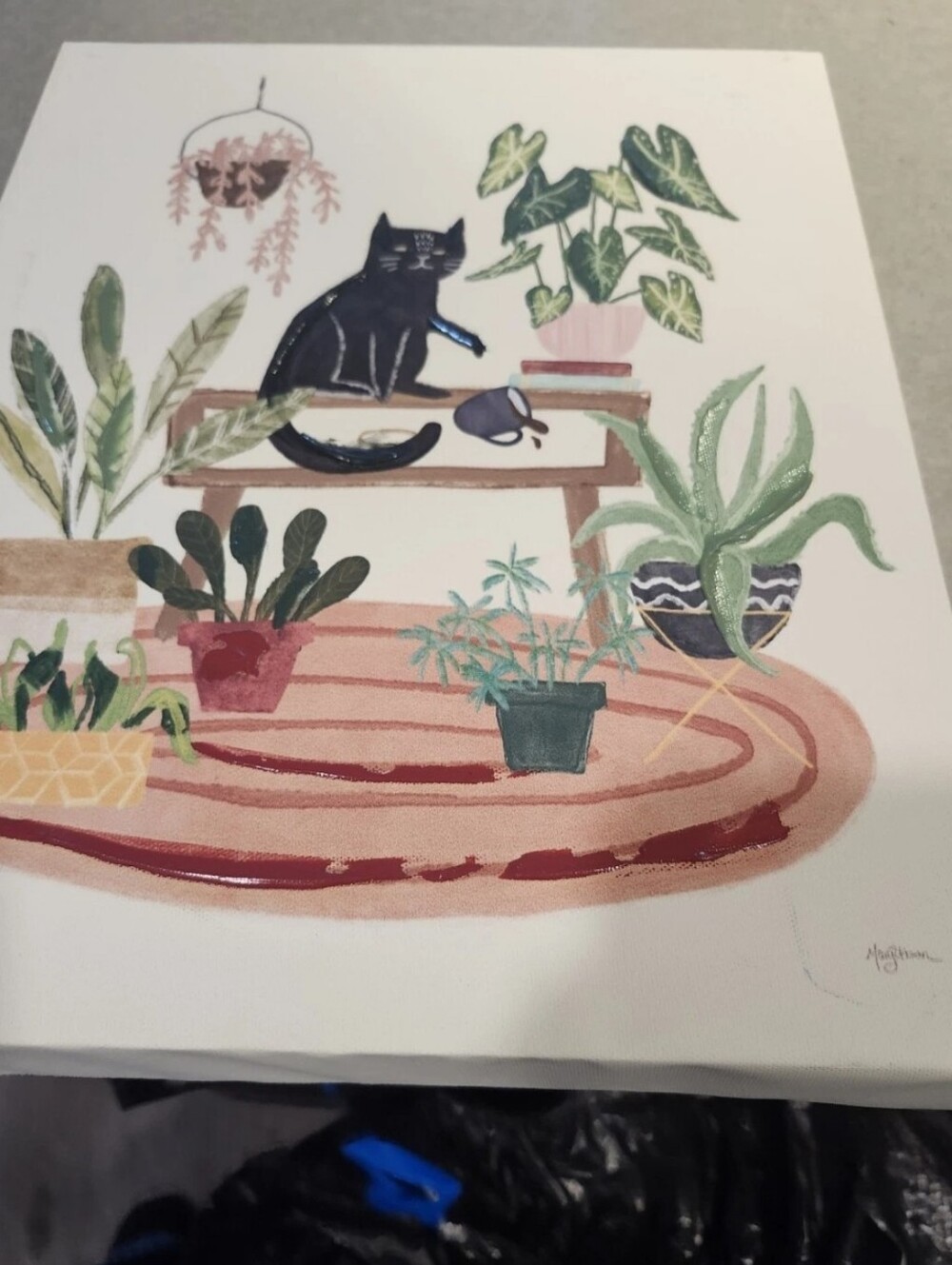 Mary Urban Set Of Three Stretched Canvas Cat Prints